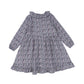 ONE CHILD BLUE FLORAL RUFFLE COLLAR DRESS