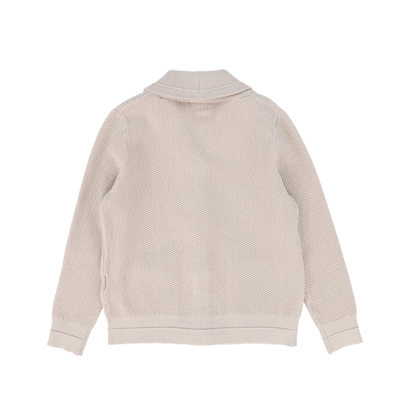 ONE CHILD OATMEAL TEXTURED POCKET CARDIGAN