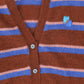 WANDER & WONDER RUST BLUE STRIPE CARDIGAN [Final Sale]