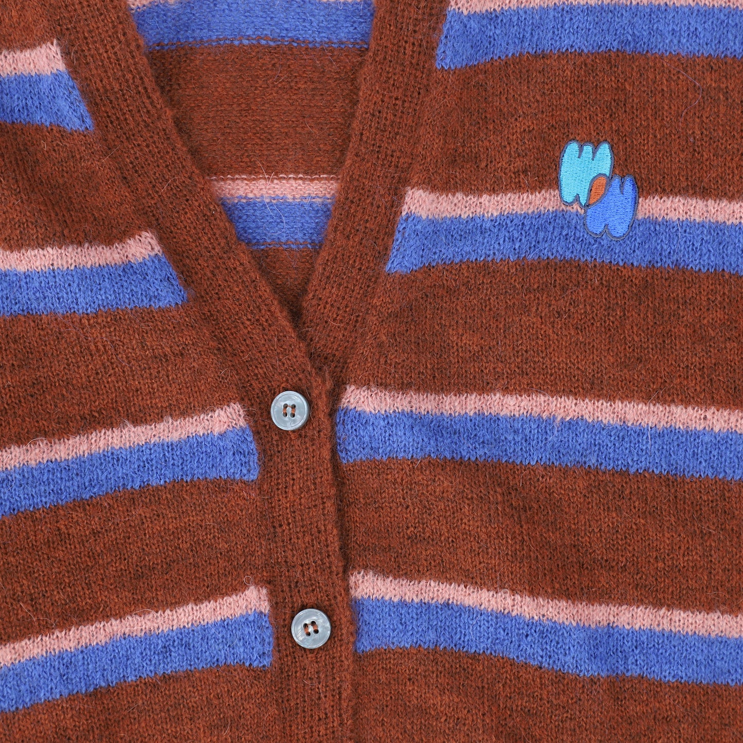 WANDER & WONDER RUST BLUE STRIPE CARDIGAN [Final Sale]