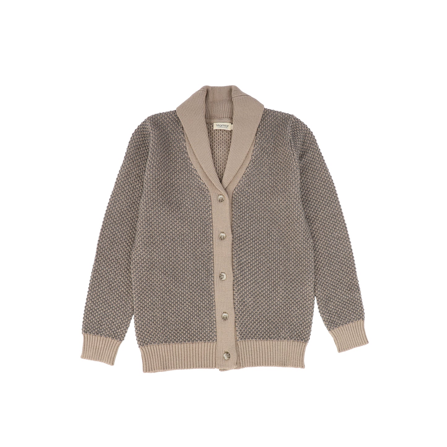 MARMAR COPENAHGEN BROWN/GREY KNIT COLLAR CARDIGAN [FINAL SALE]