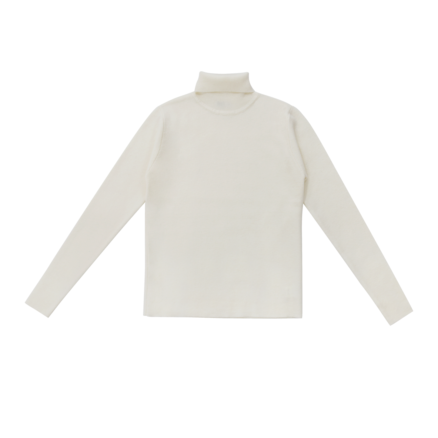 COCO BLANC CREAM RIBBED TURTLE NECK