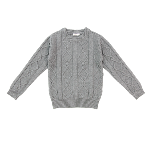 COCO BLANC GREY DIAMOND CREW SWEATER