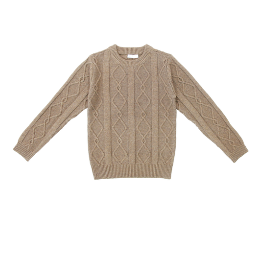COCO BLANC MOCHA DIAMOND DESIGN SWEATER
