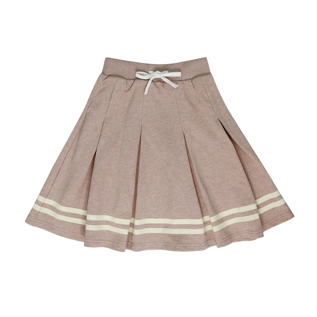COCO BLANC BLUSH MARLED PLEATED SKIRT