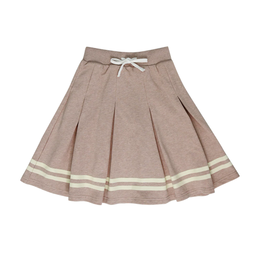 COCO BLANC BLUSH MARLED PLEATED SKIRT