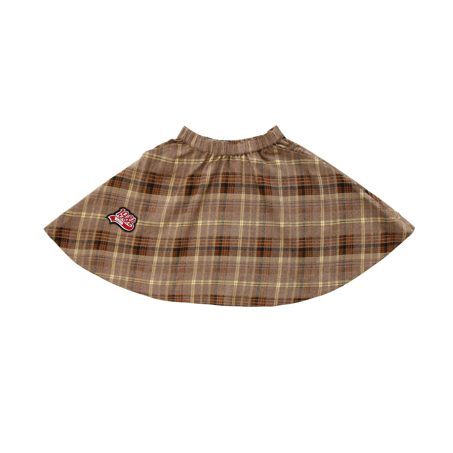 COCO BLANC TAUPE GRAPHIC PLAID SKIRT