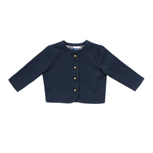 COCO BLANC NAVY CROPPED BLAZER