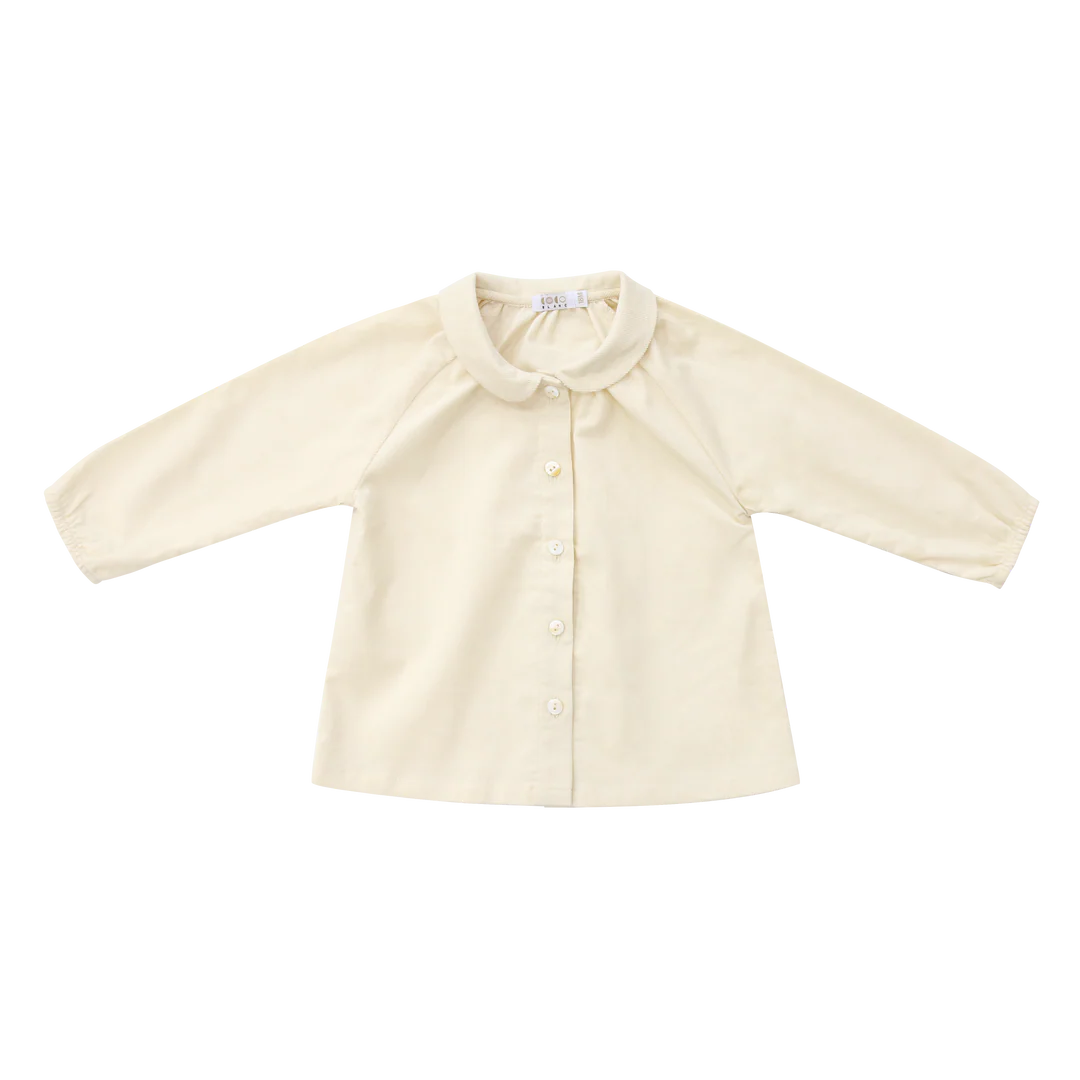 COCO BLANC CREAM CORDUROY BLOUSE