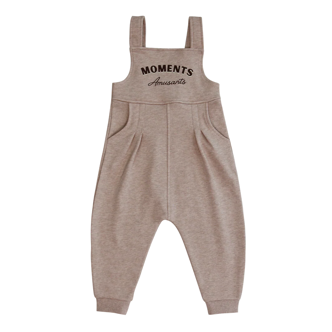 COCO BLANC BLUSH MARLED FRENCH TERRY OVERALL