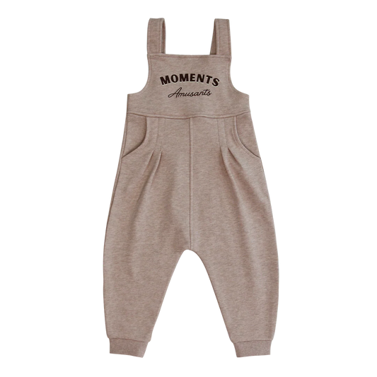 COCO BLANC BLUSH MARLED FRENCH TERRY OVERALL
