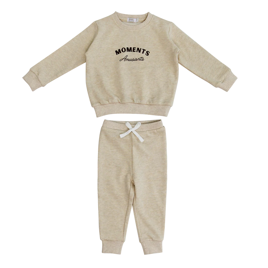 COCO BLANC TAN SWEATSHIRT SET