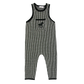 COCO BLANC BLACK/WHITE EMBROIDERED KNIT ROMPER