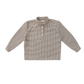 COCO BLANC BROWN HOUNDSTOOTH COLLAR SHIRT