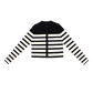 COCO BLANC BLACK/CREAM RIBBED CARDIGAN