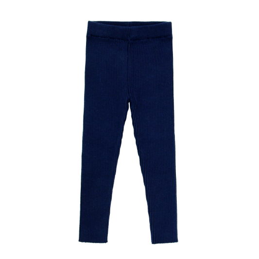 COCO BLANC NAVY RIBBED LEGINGS