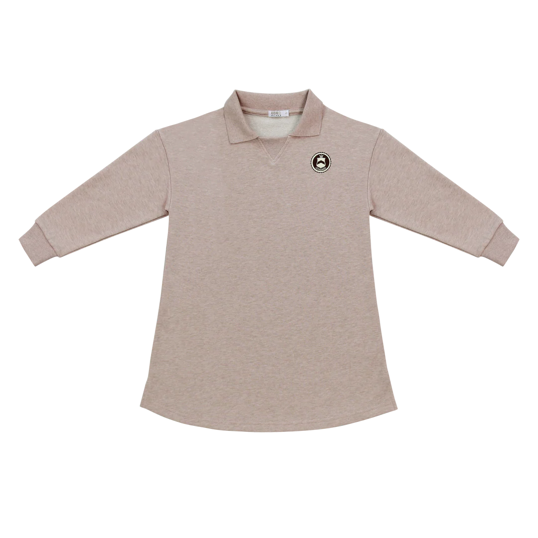 COCO BLANC BLUSH MARLED FRENCH TERRY DRESS