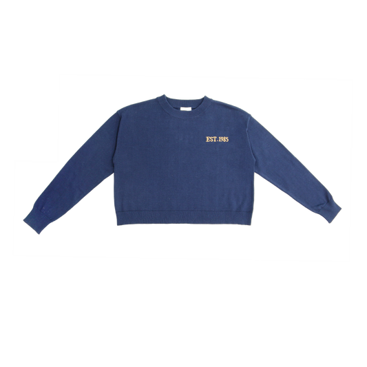 COCO BLANC NAVY BOXY SWEATER