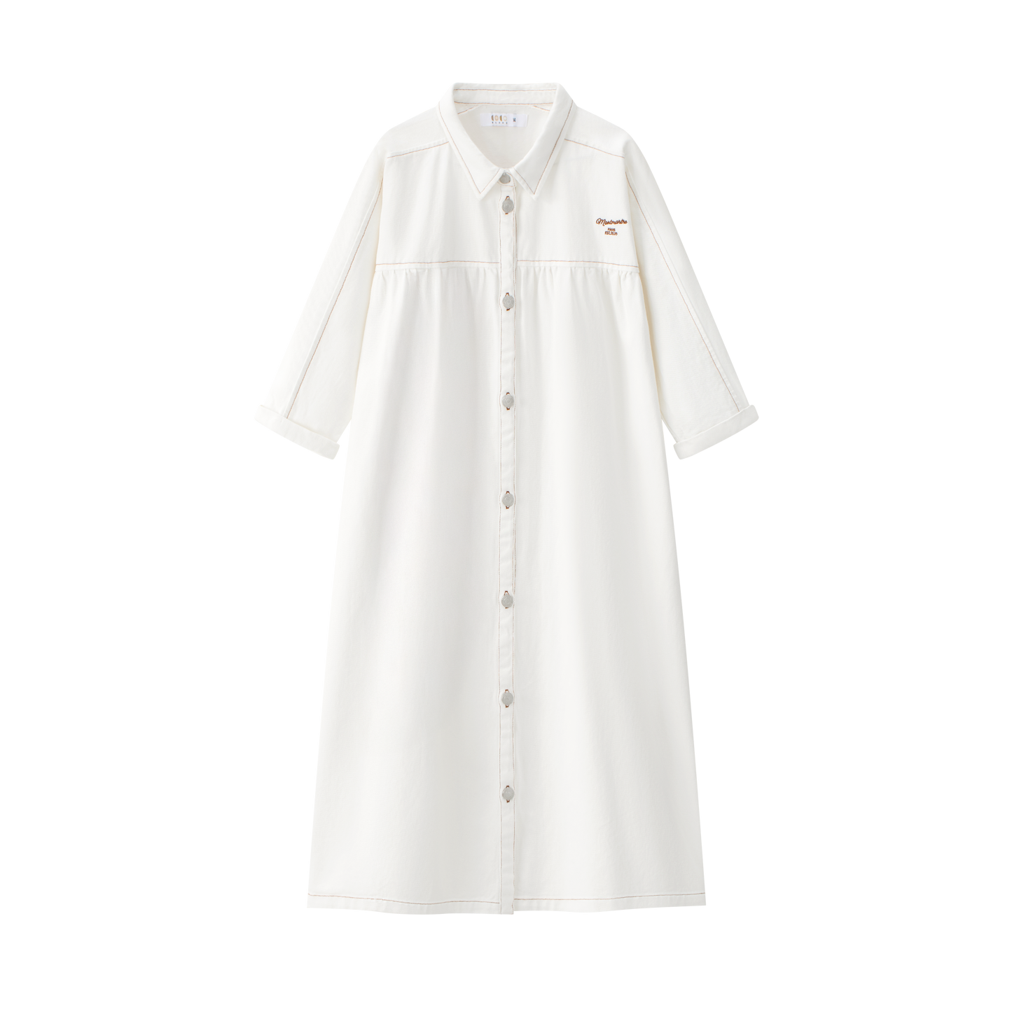 COCO BLANC WHITE DENIM SHIRT DRESS