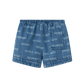 COCO BLANC BLUE DENIM WORDED SHORTS