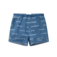 COCO BLANC BLUE DENIM WORDED SHORTS