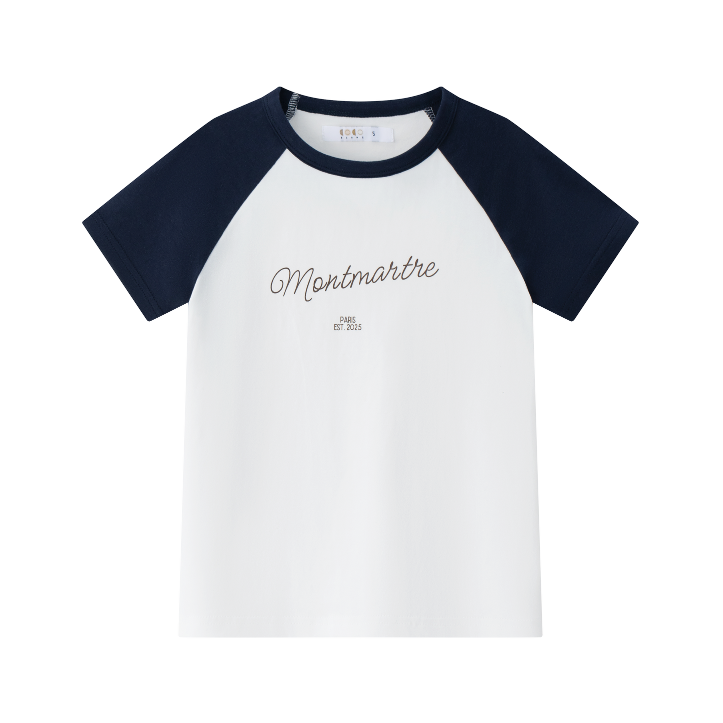COCO BLANC WHITE/NAVY RAGLAN T-SHIRT