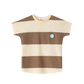 COCO BLANC BROWN WIDE STRIPE SS T-SHIRT