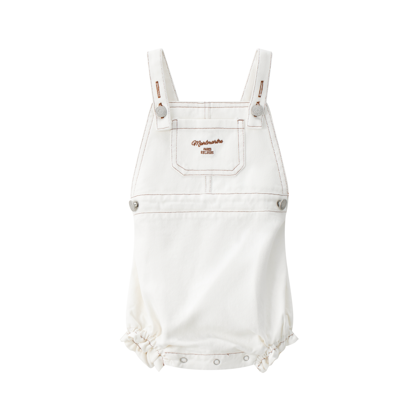 COCO BLANC WHITE DENIM POCKET ROMPER