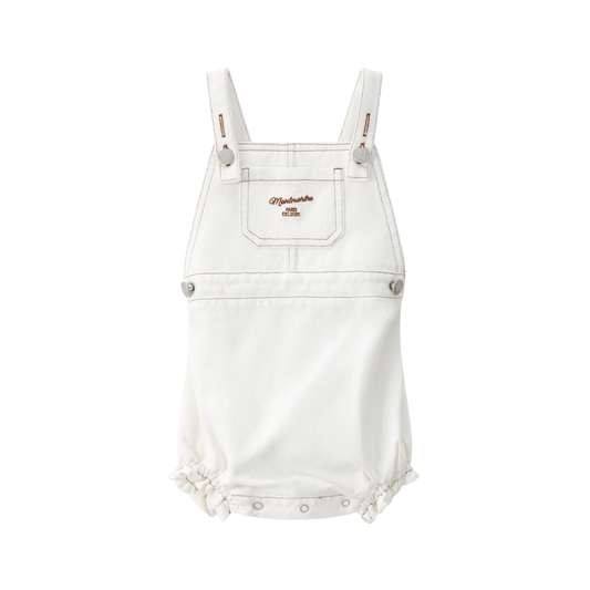 COCO BLANC WHITE DENIM POCKET ROMPER