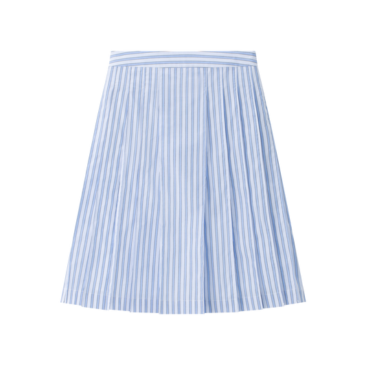 COCO BLANC BLUE STRIPE PLEAT SKIRT