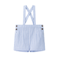 COCO BLANC BLUE STRIPE BUTTON SUSPENDER SHORTS