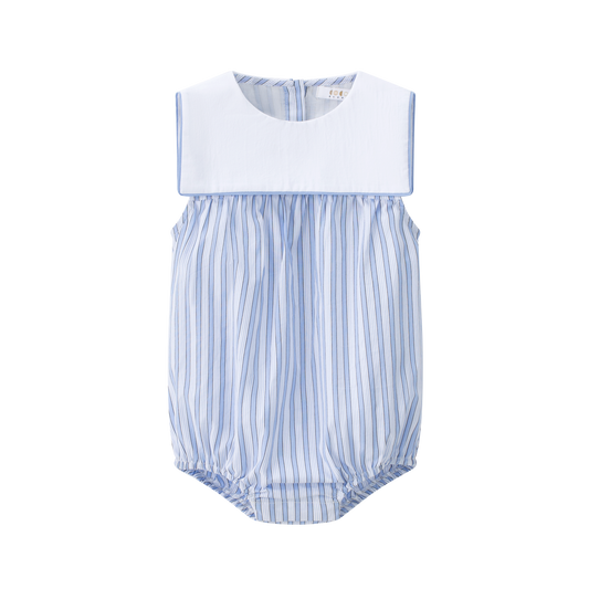 COCO BLANC BLUE STRIPED BIB ROMPER