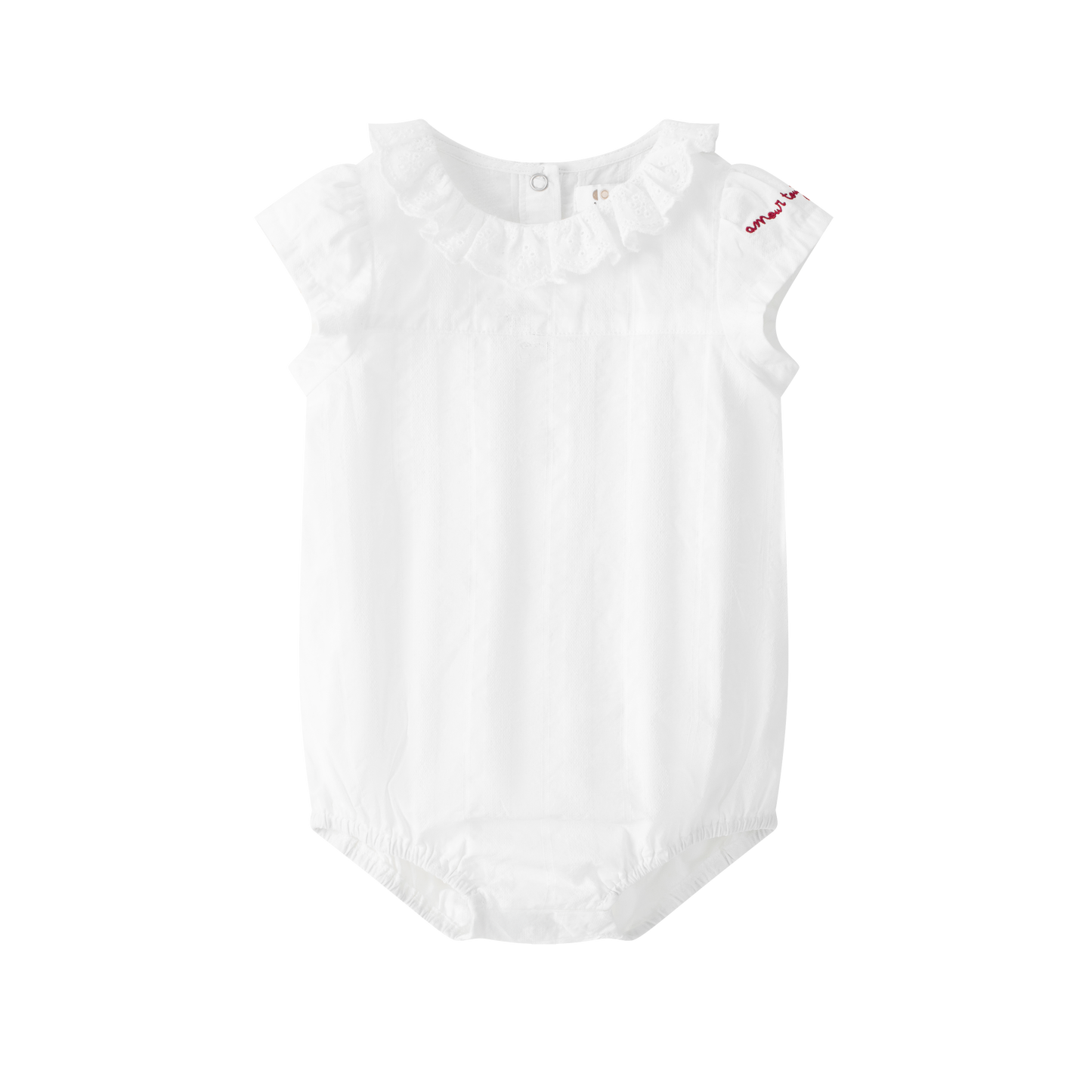 COCO BLANC WHITE RUFFLE COLLAR ROMPER