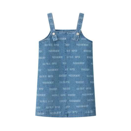 COCO BLANC BLUE DENIM WORDED JUMPER