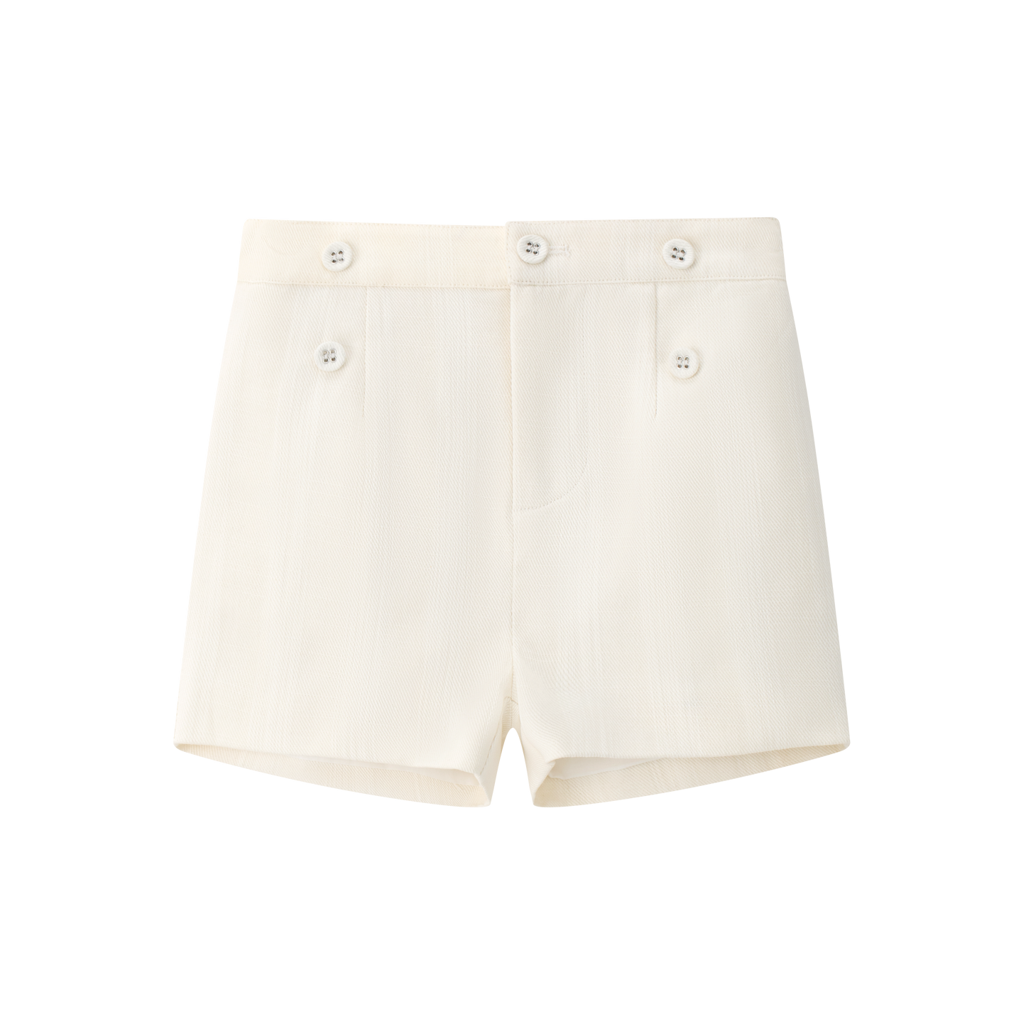 COCO BLANC IVORY BUTTON SHORTS