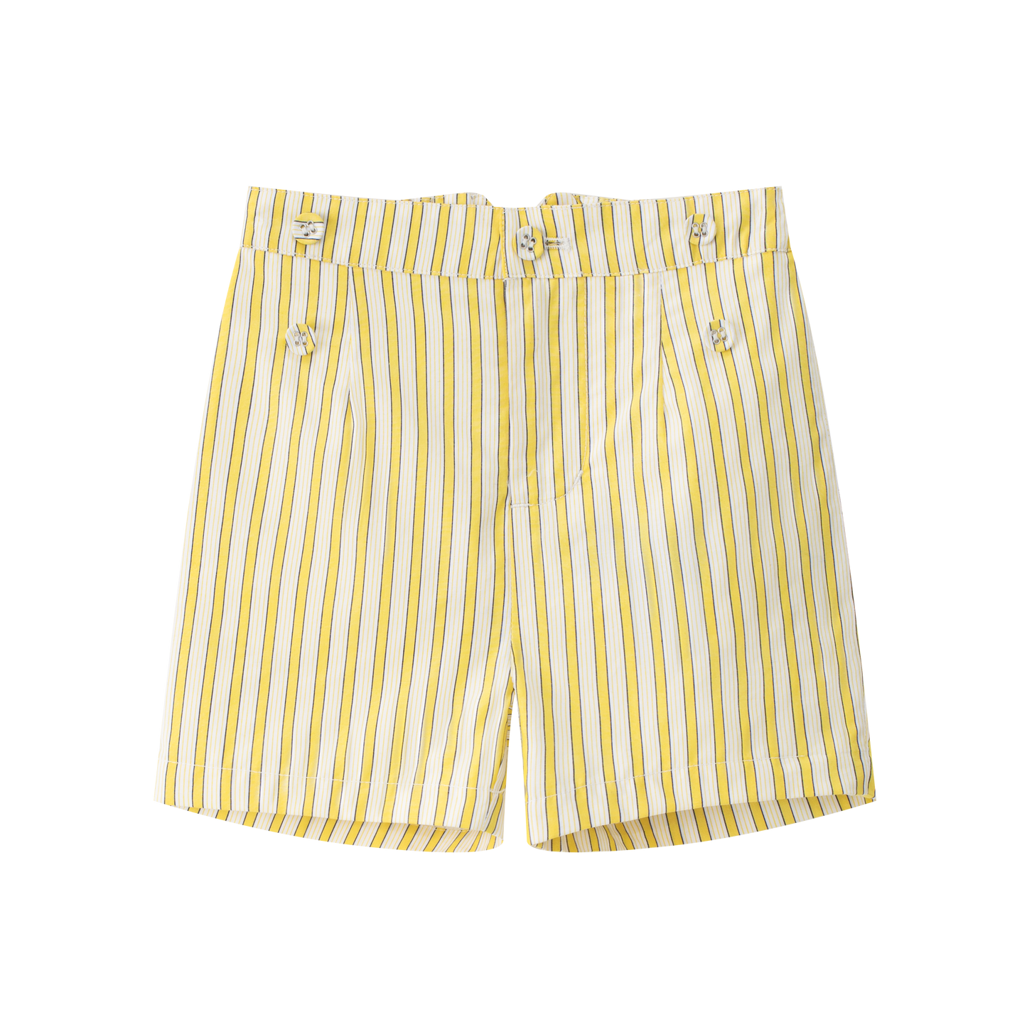COCO BLANC YELLOW STRIPED BUTTON SHORTS