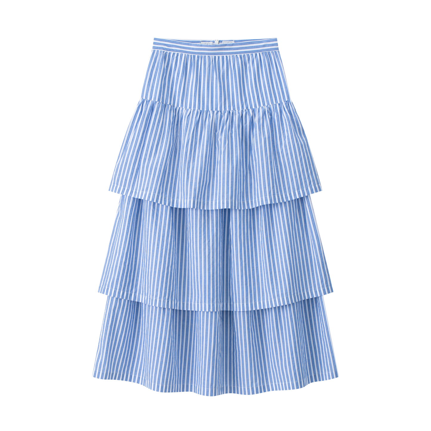 COCO BLANC BLUE STRIPE LAYERED SKIRT
