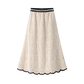 COCO BLANC BEIGE CROCHET TRIM MIDI SKIRT [FINAL SALE]