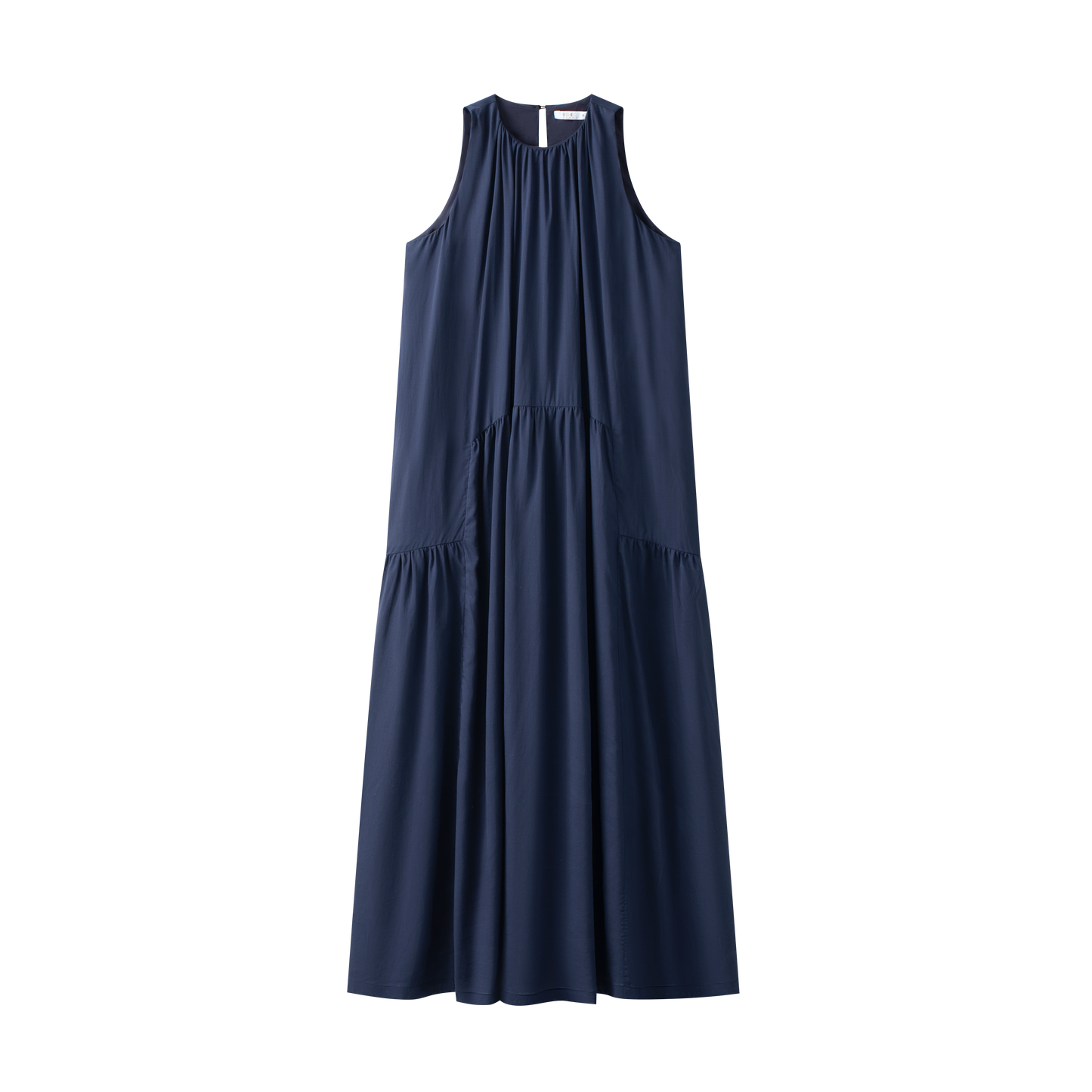 COCO BLANC NAVY GATHERED MAXI JUMPER