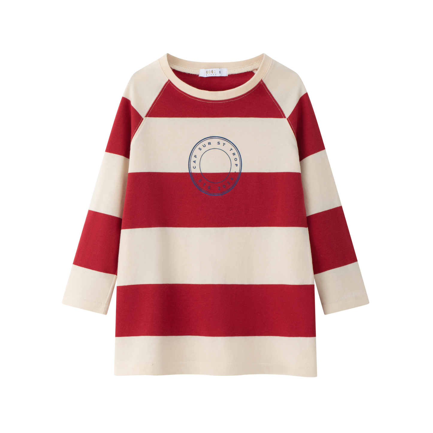 COCO BLANC RED WIDE STRIPE T-SHIRT
