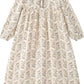 COCO BLANC TAN FLORAL COLLAR DRESS