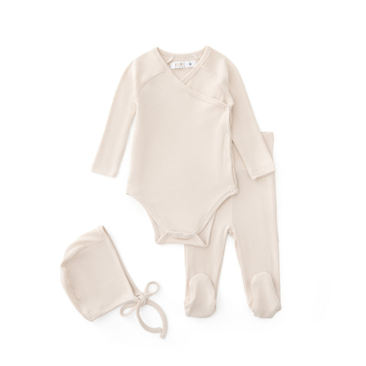 COCO BLANC PALE PINK RIBBED SET