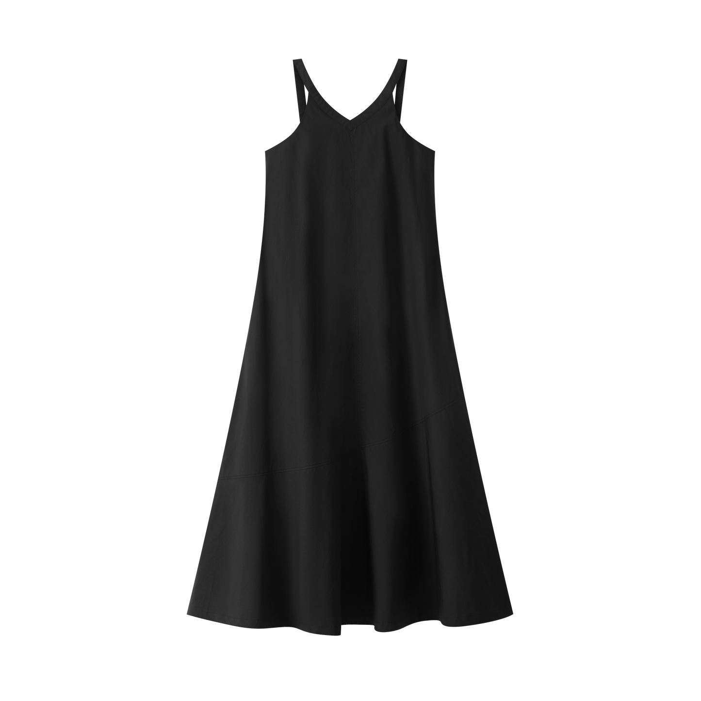 COCO BLANC BLACK V-NECK MAXI JUMPER