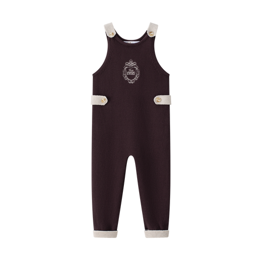 COCO BLANC BURGUNDY BUTTON DETAIL KNIT ROMPER