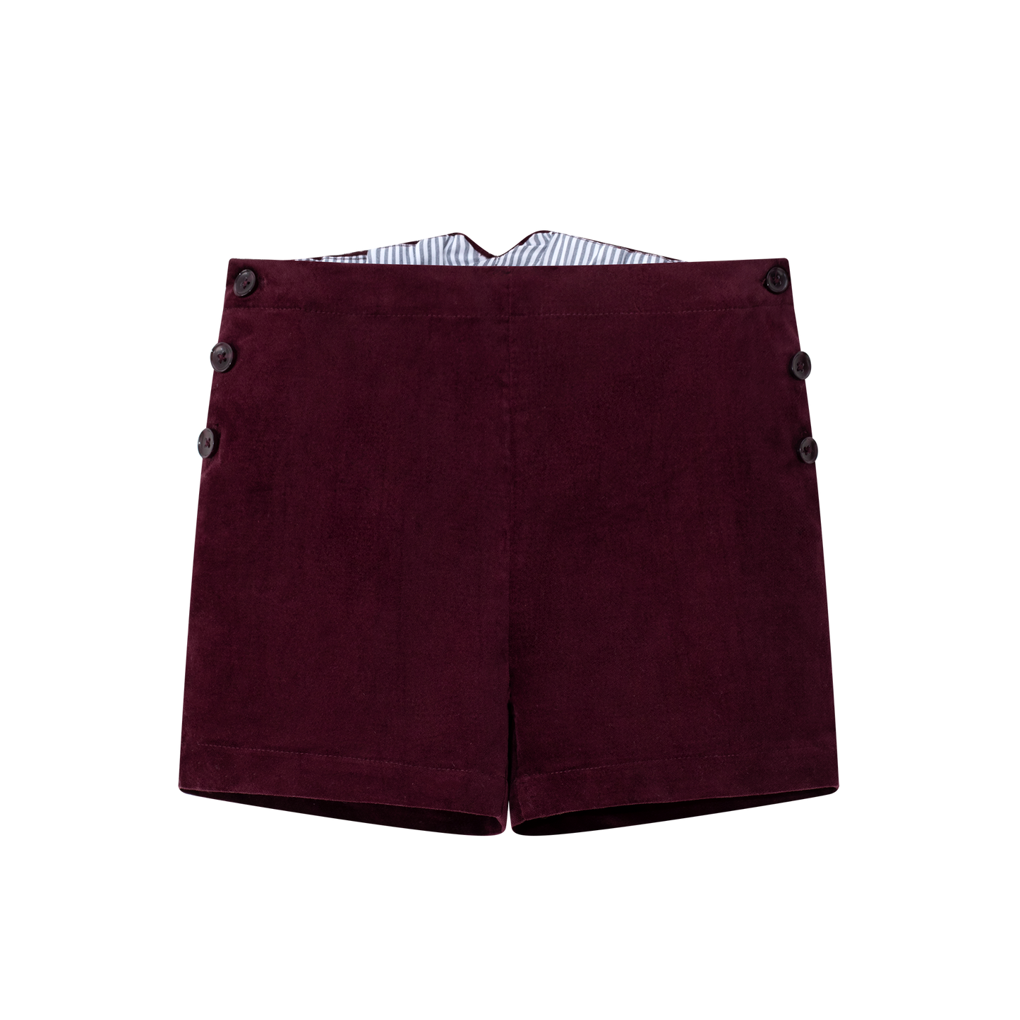 COCO BLANC BURGUNDY DOUBLE BREASTED SHORTS