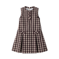 COCO BLANC BURGUNDY GINGHAM BUTTON JUMPER