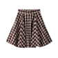 COCO BLANC BURGUNDY GINGHAM CIRCLE SKIRT