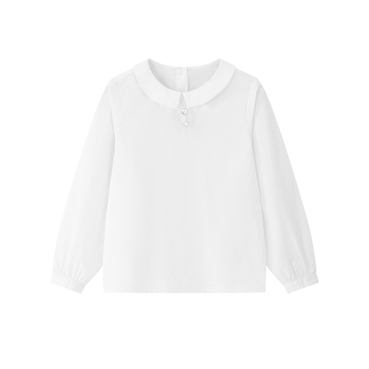COCO BLANC PURE WHITE PETER PAN COLLAR SHIRT