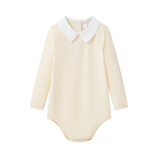 COCO BLANC CREAM PETER PAN COLLAR ONESIE