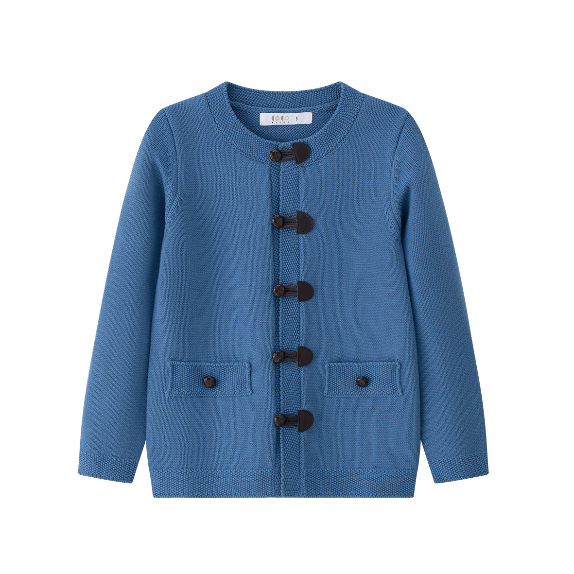 COCO BLANC MUTED BLUE TOGGLE POCKET CARDIGAN